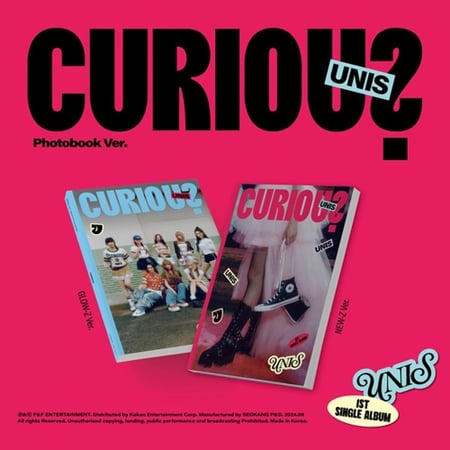 UNIS - 1st Single Album CURIOUS (Photobook Ver) (Random Cover)