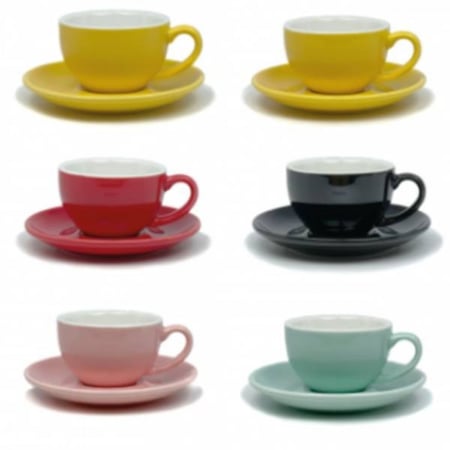 كوب قهوة سيراميك مع صحن لاتيه 300 مل