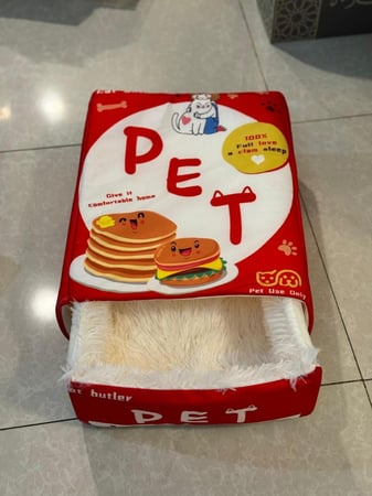 بيت قطط \ سرير قطط احمر