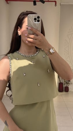 فستان قطعتين انيق وناعم