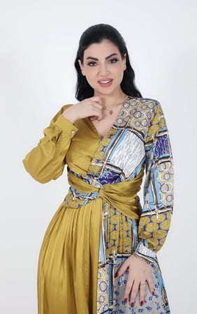 فستان حرير بلاسيه