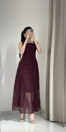 فستان دانتيل قطعتين انيق