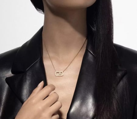 سلسال So Move Pavé بتعليقة مرصوفة بالألماس وحبة دائرية لامعة