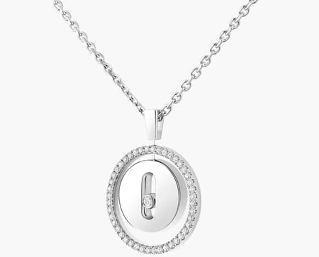 سلسال موف الدائري ذهب كامل مع الماس - الصغير