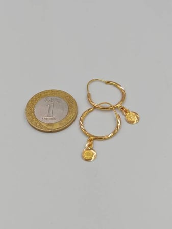 Earring 21k Gold - حلق عيار 21