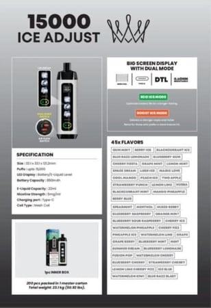 سحبة الفاخر كراون بار 15000 موش - CROWN BAR ALFAKHER Ice adjust