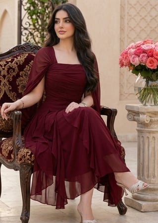 فستان سلطانه الشيفون