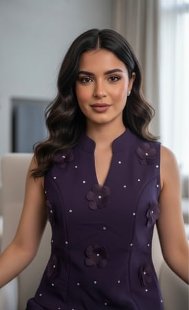فستان نايت أوركيد  (Night Orchid Pleated Set)