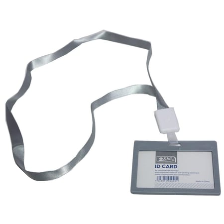 حامل بطاقات هوية تعليقة افقي من SBC  بلون رمادي موديل 5523015000001