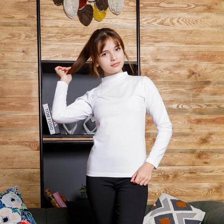 توب كم رقبة نحيفة بناتي