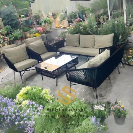 طقم ٧ مقاعد حديد مع حبال0379