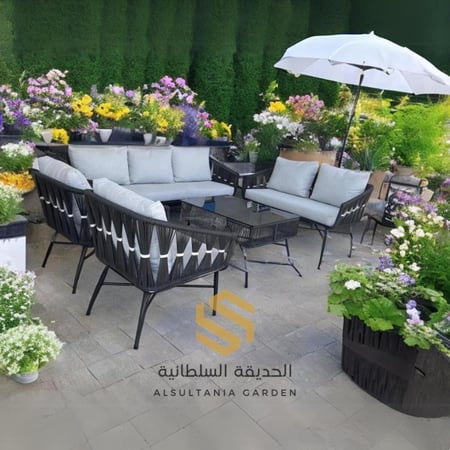 طقم ٧ مقاعد حديد مع حبال 0376