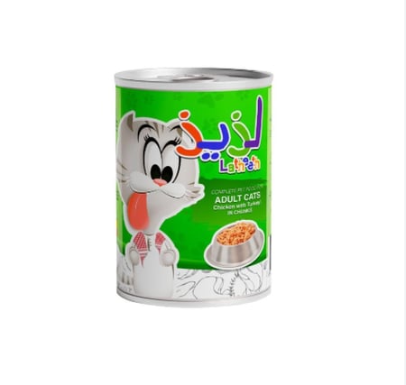 لذيذ طعام رطب للقطط البالغة  بالدجاج 400جرام