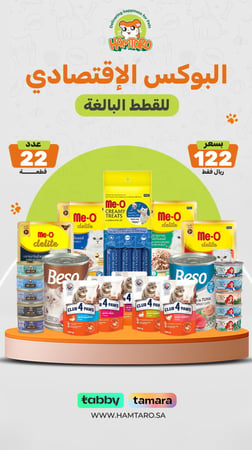 بوكس الاقتصادي للقطط البالغة