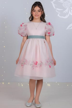 Sugar dress with green belt S01103