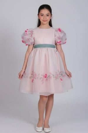 Sugar dress with green belt S01103