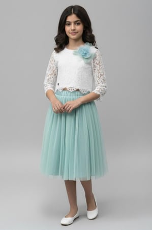 تنورة بناتي - تنورة أطفال - تنورة بناتي شيفون بخصر مطاط