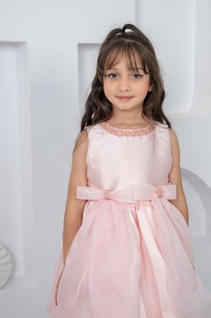 فستان سهرة بناتي ورديs01139