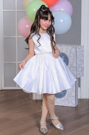 فستان سهرة بناتي سكري بلول S01043