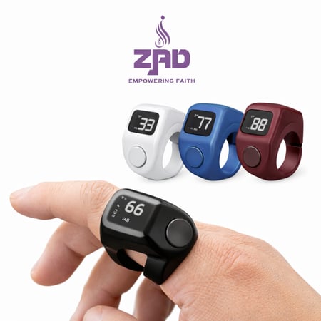 خاتم تسبيح ذكي ZAB ZD-10 – عداد إلكتروني مع تذكير بالصلاة