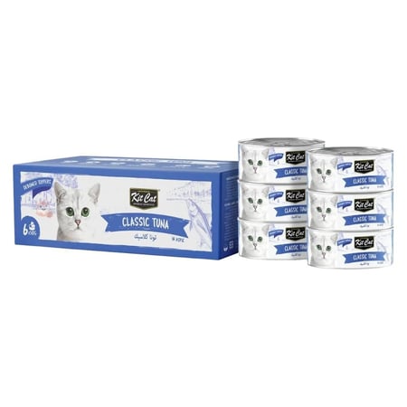 كت كات طعام رطب للقطط - تونة كلاسيك - 6 × 50 غ