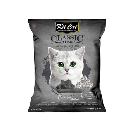 كت كات رمل كلاسيك فحم (بدون رائحة) 10 لتر
