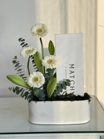 ورد جيربيرا ولونقو مع عطور ماتش