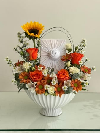 تنسيق ورد طبيعي مع اضافة عطر من الماجد