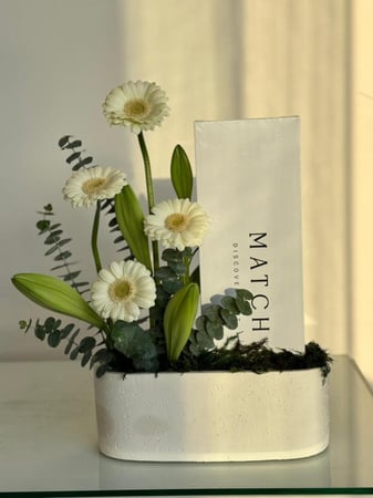 ورد جيربيرا ولونقو مع عطور ماتش