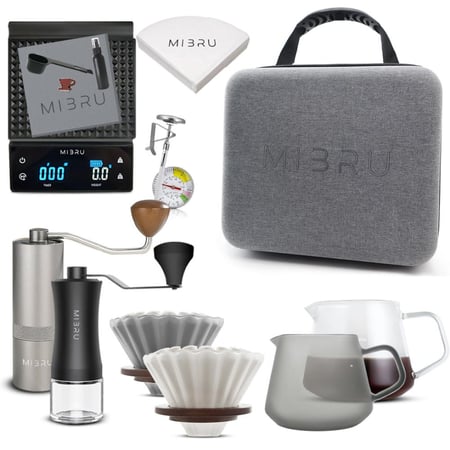 بكج أدوات تحضير القهوة المقطرة حجم صغير مناسب للسفر خيارات متعددة ميبرو