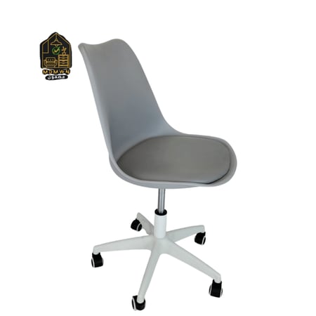 كرسي مكتبي دوار فيبر بجلسة جلد الوان