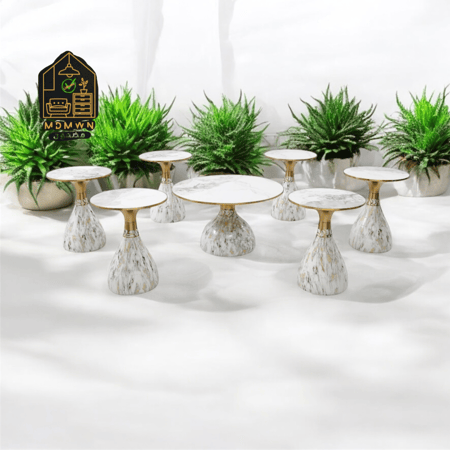 طاولات شاي سيراميك ملونة