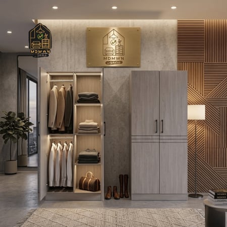 دولاب ملابس بتصميم أنيق مقاسات والوان متعددة