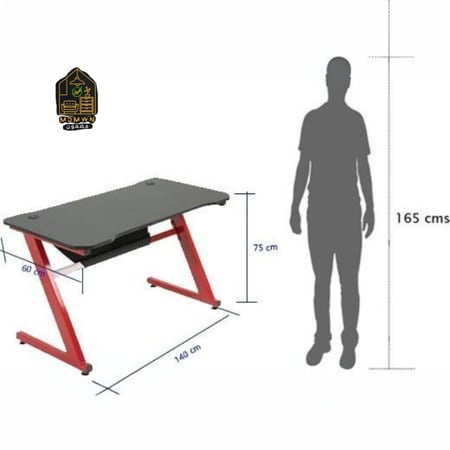 مكتب للالعاب مقاس 140 cm لون أحمر
