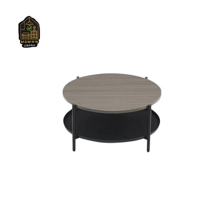 طاولة شاي دائرية بطبقتين