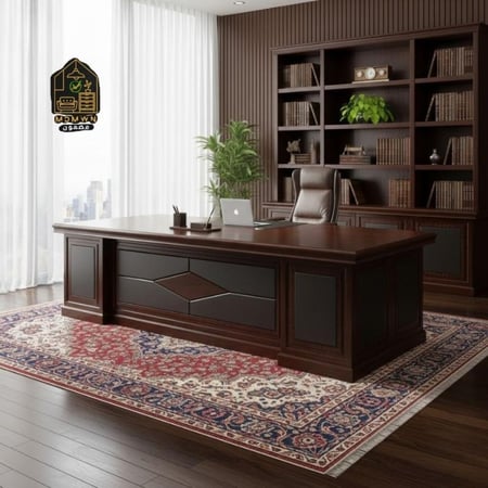 مكتب تنفيذي فاخر بسكرتارية 280 سم