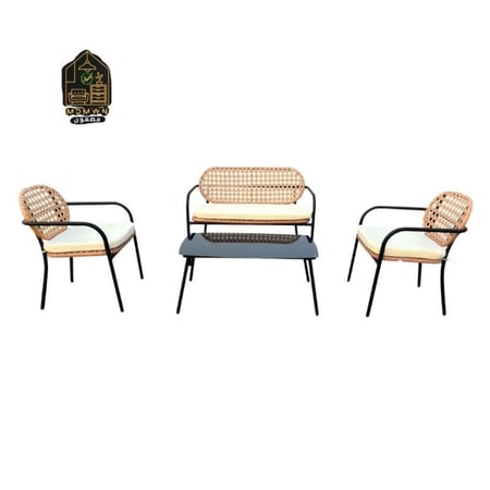 طقم كنب خارجي 4 أشخاص تصميم أنيق