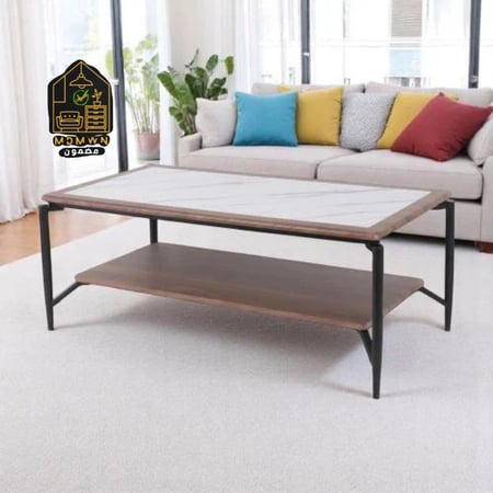 طاولة خدمة 120 سم خشبي وأبيض