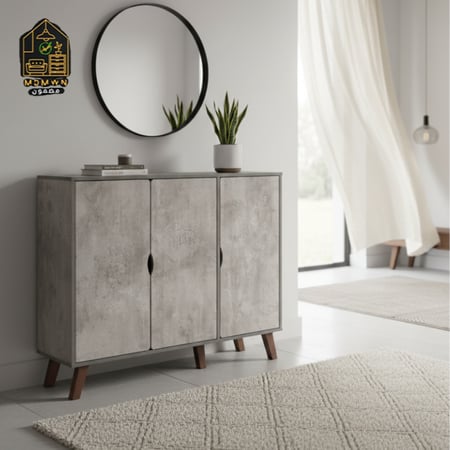 دولاب أحذية خشبي أنيق.