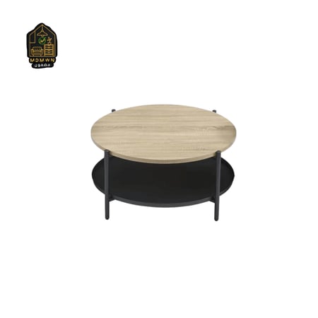 طاولة شاي دائرية بطبقتين