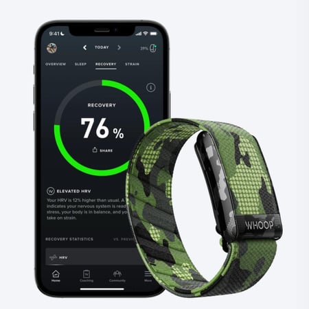 WHOOP 4.0 with 12 Month Subscription – Wearable Health, Fitness & Activity Tracker – Continuous Monitoring, Performance