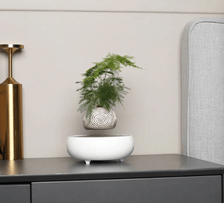 وعاء نباتات عائم  شكل رخامي