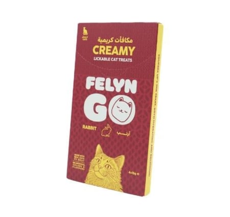 فيلاين قو مكافات كريمية للقطط بالارانب Felyn Go 4x15g