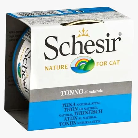 شيزر - معلبات طعام رطب طبيعي بالتونا الطازجة المطبوخة في الماء للقطط 85 جرام