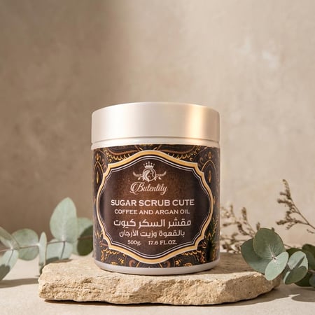 مقشر السكر بالقهوة وزيت الارجان الطبيعي 500 جرام
