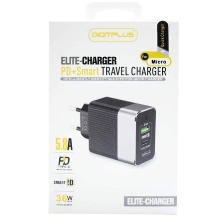 شاحن سريع مقبس جداري ثنائي