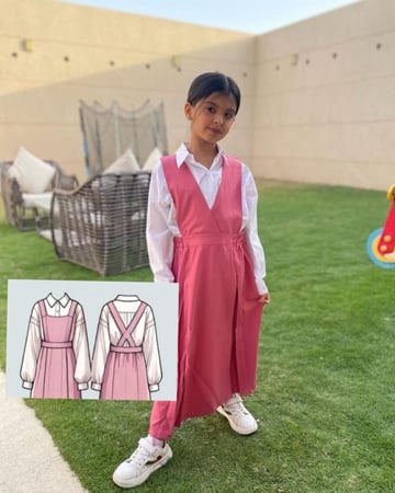 مريول ابتدائي وردي