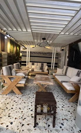 جلسة طقم خارجية خشابي