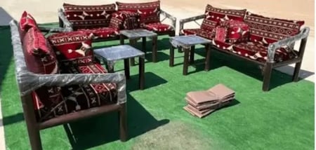 كرسي مركاز حديد بقماش