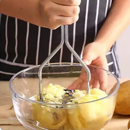 هراسة بطاطس  استيل بمقبض بلاستيك